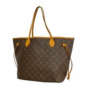 LOUIS VUITTON Brown Monogram Neverfull MM Tote Bag